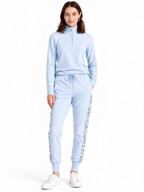 Lauren Ralph Lauren Cold Springs Floral Jogger Pants Blue White M NWT
